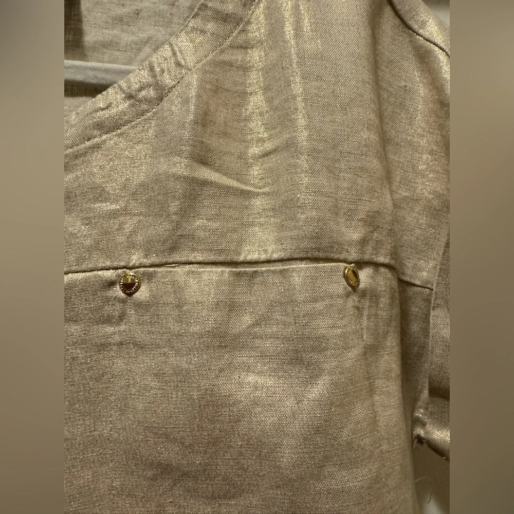 Ellen Tracy Gold Short Sleeve Women's Top Size S - Picture 11 of 15